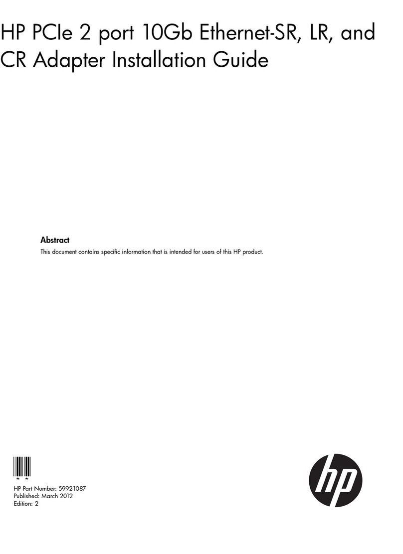 HP PCIe 2-Port 10GbE User manual
