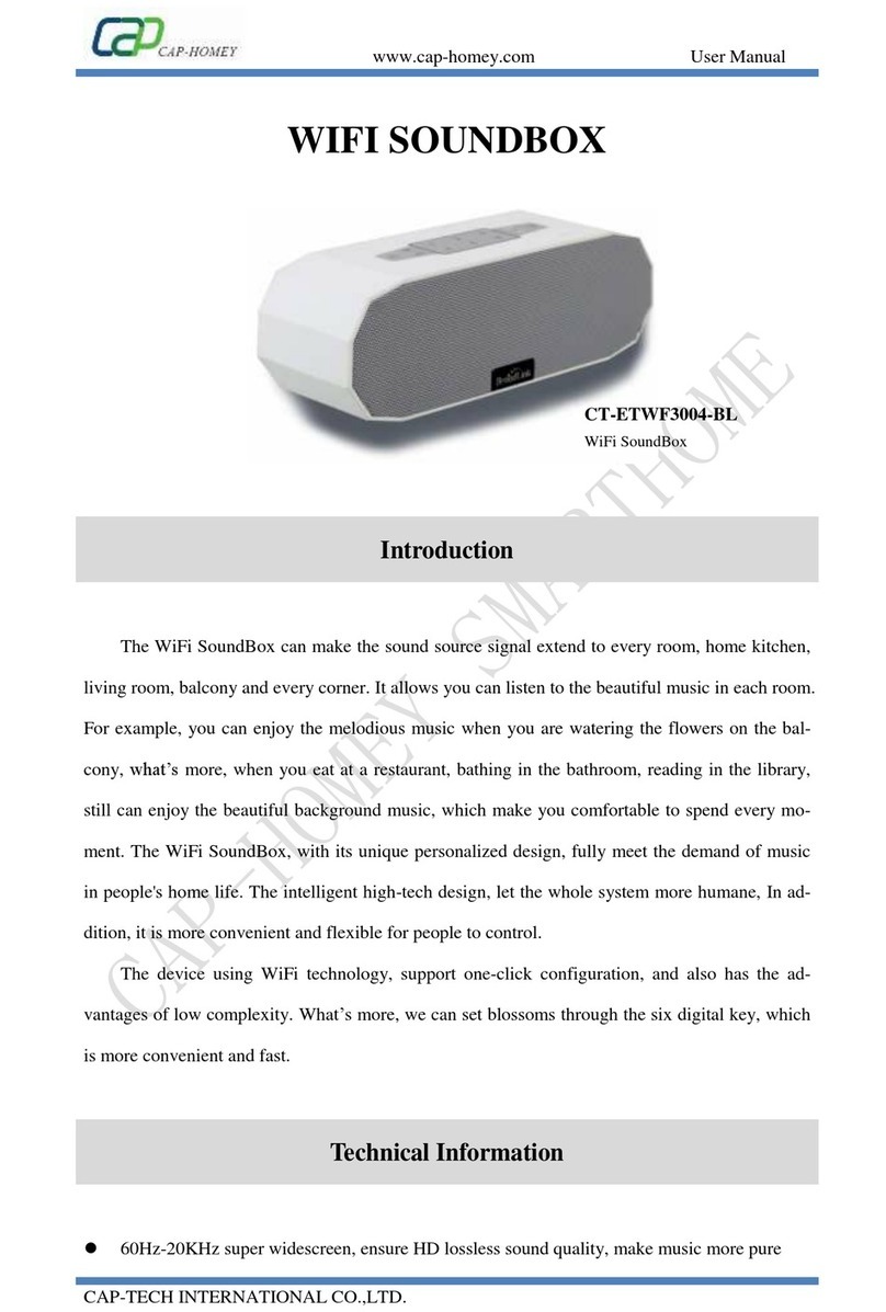 CAP-HOMEY WIFI SOUNDBOX user manual