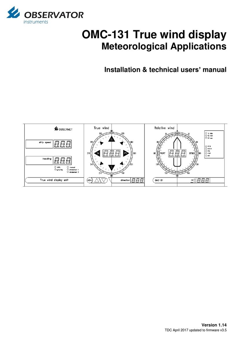 Observator Instruments OMC-131 Installation and technical manual