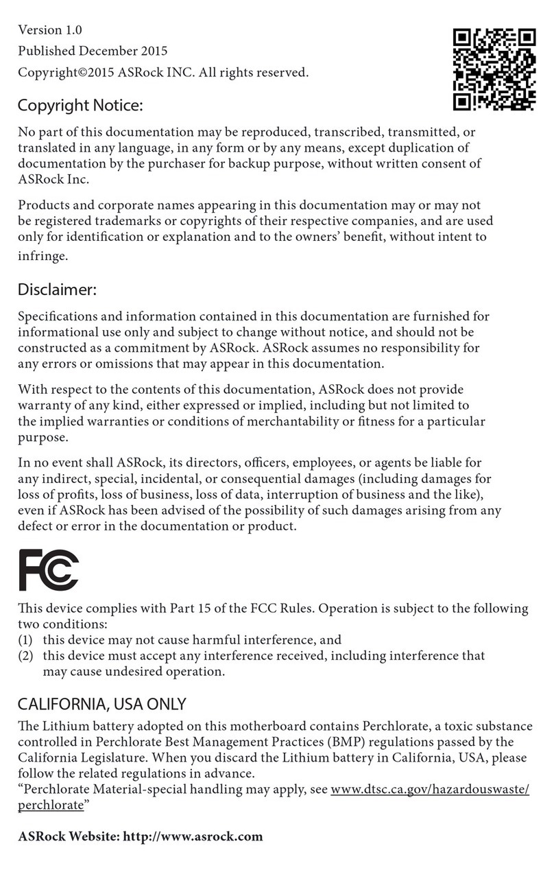 ASROCK E3V5 WS User manual
