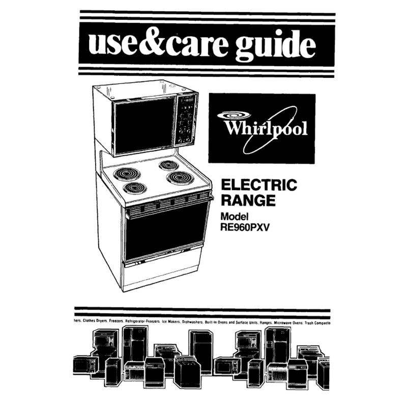 Whirlpool RE960PXV Use & care guide