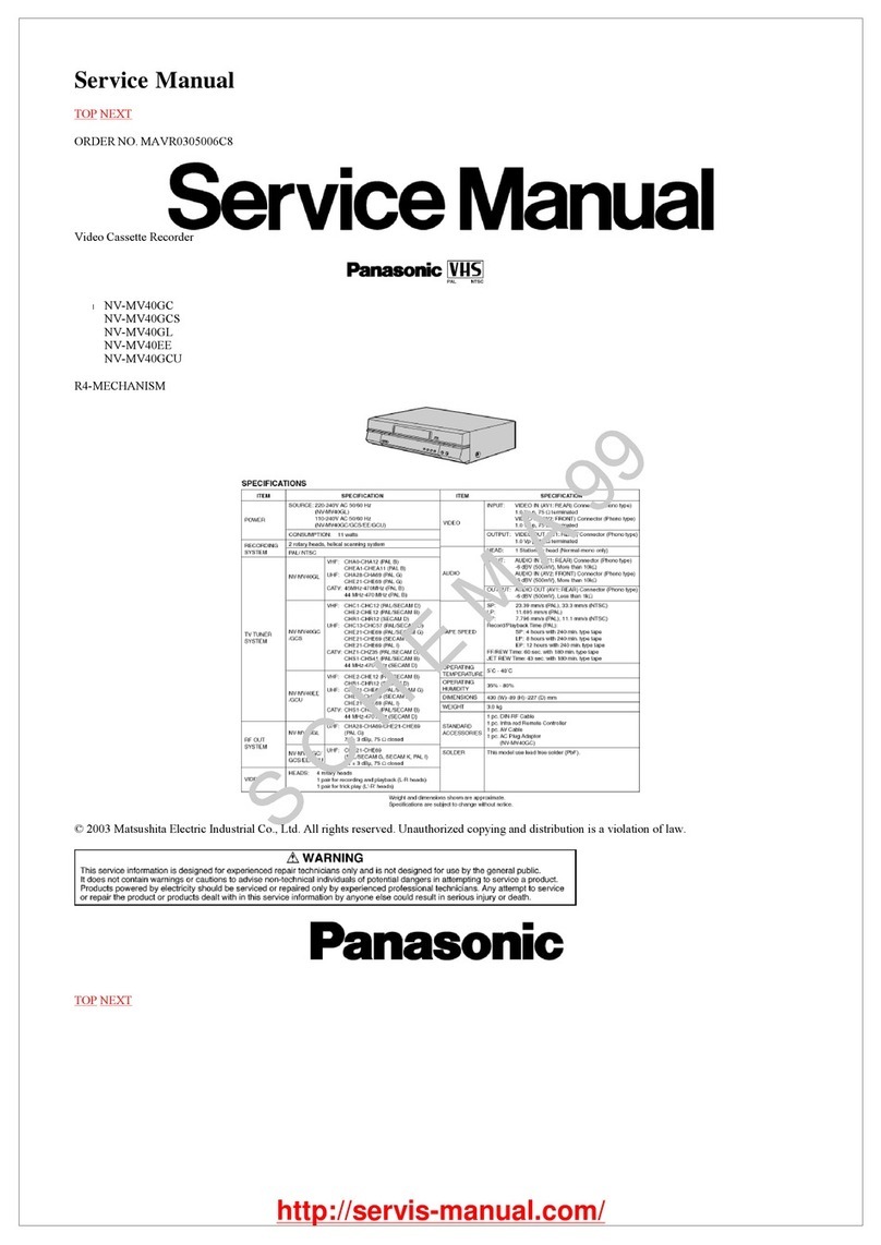 Panasonic NV-MV40GC User manual