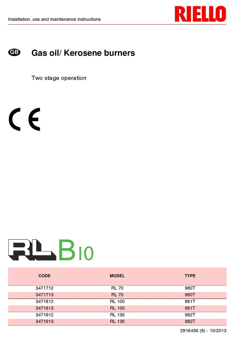 Riello RL 70 Quick start guide