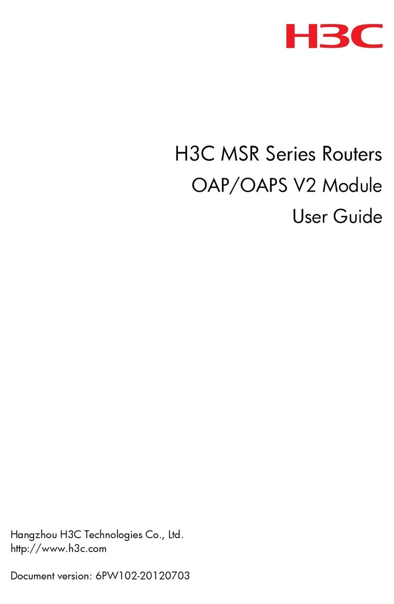 H3C MSR Series User manual H3C MSR Series User manual