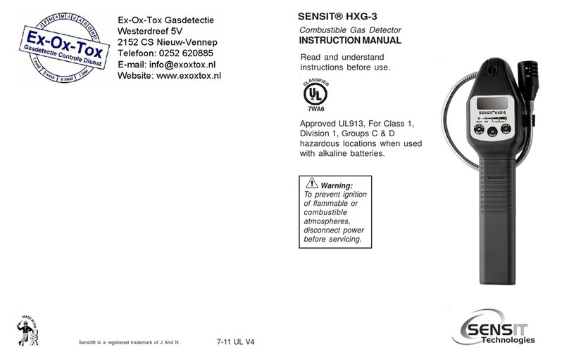 Sensit HXG-3 instruction manual