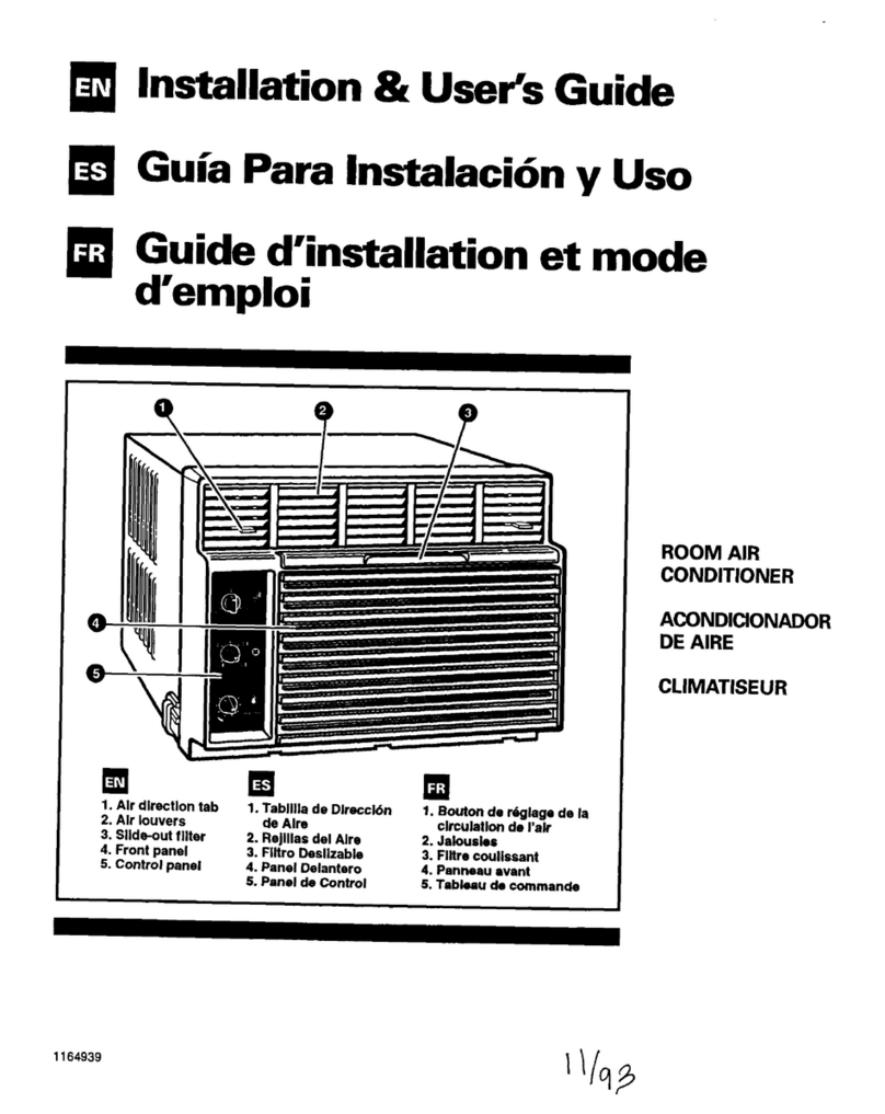 Whirlpool CA25WC50 Operation manual