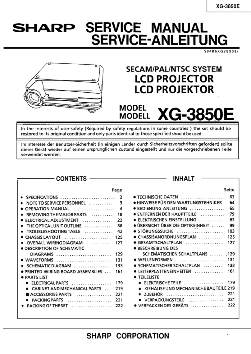 Sharp SharpVision XG-3850E Service manual