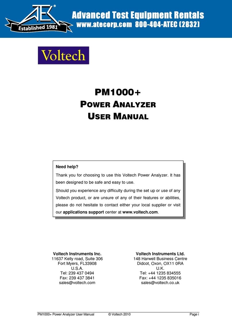 Voltech PM1000+ User manual