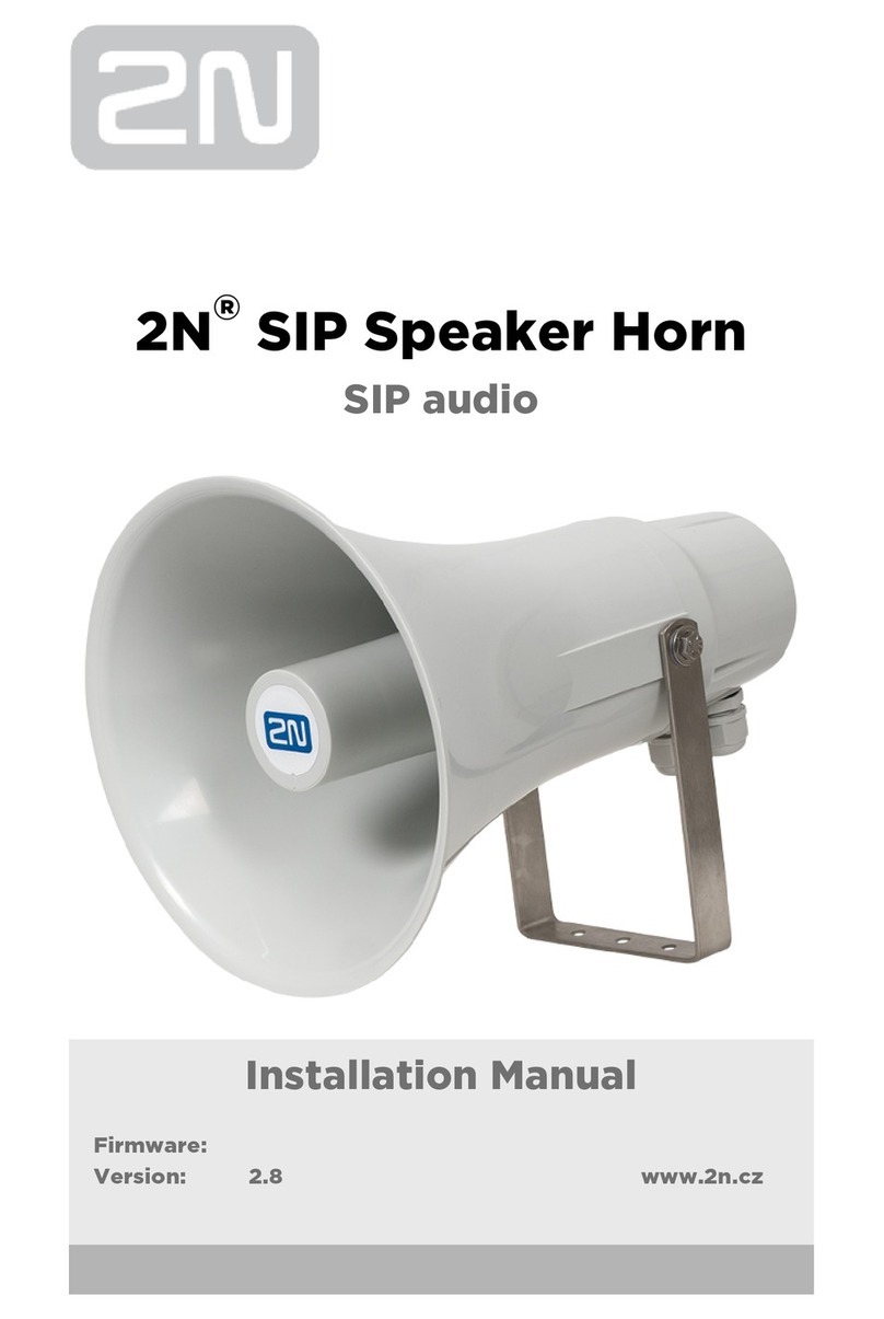 2N SIP Speaker Horn User manual
