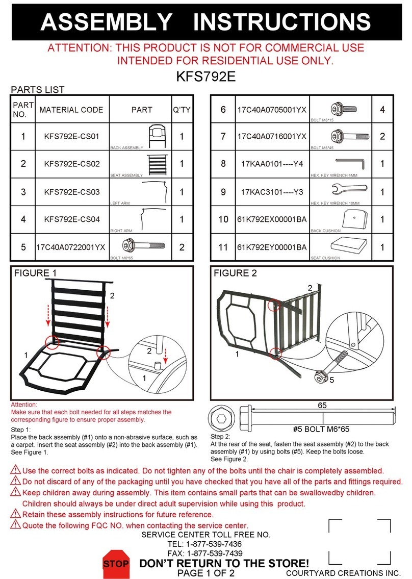 Courtyard Creations KFS792E User manual