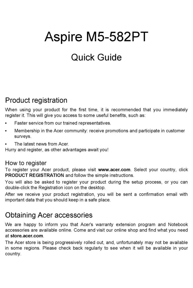 Acer ASPIRE M5-582PT quick guide
