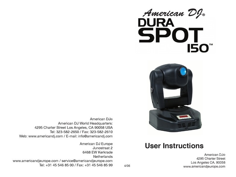 American DJ DURA SPOT I50 User instructions