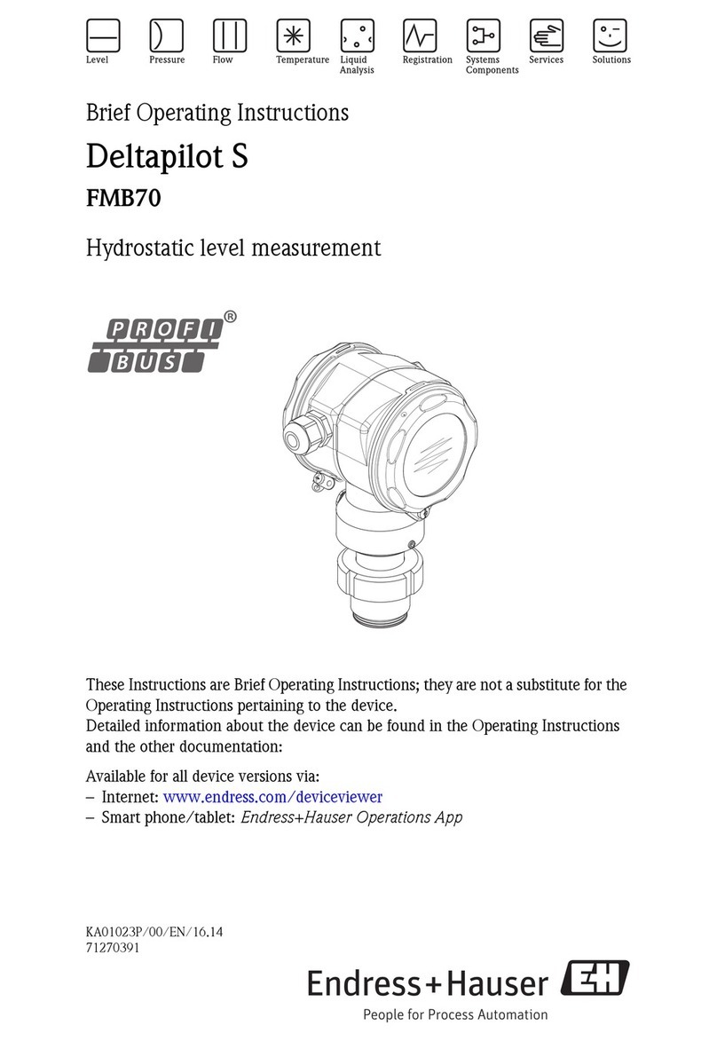 Endress+Hauser Deltapilot S FMB70 operating instructions