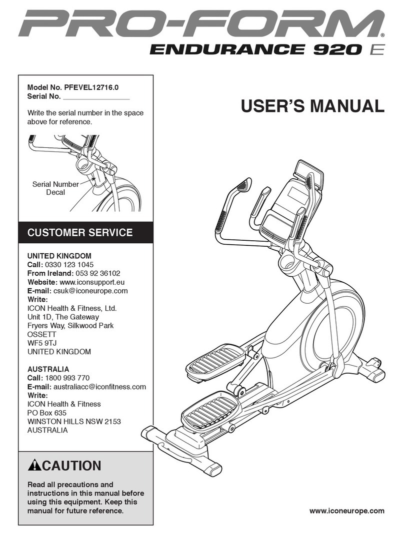 Pro-Form PFEVEL12716.0 User manual