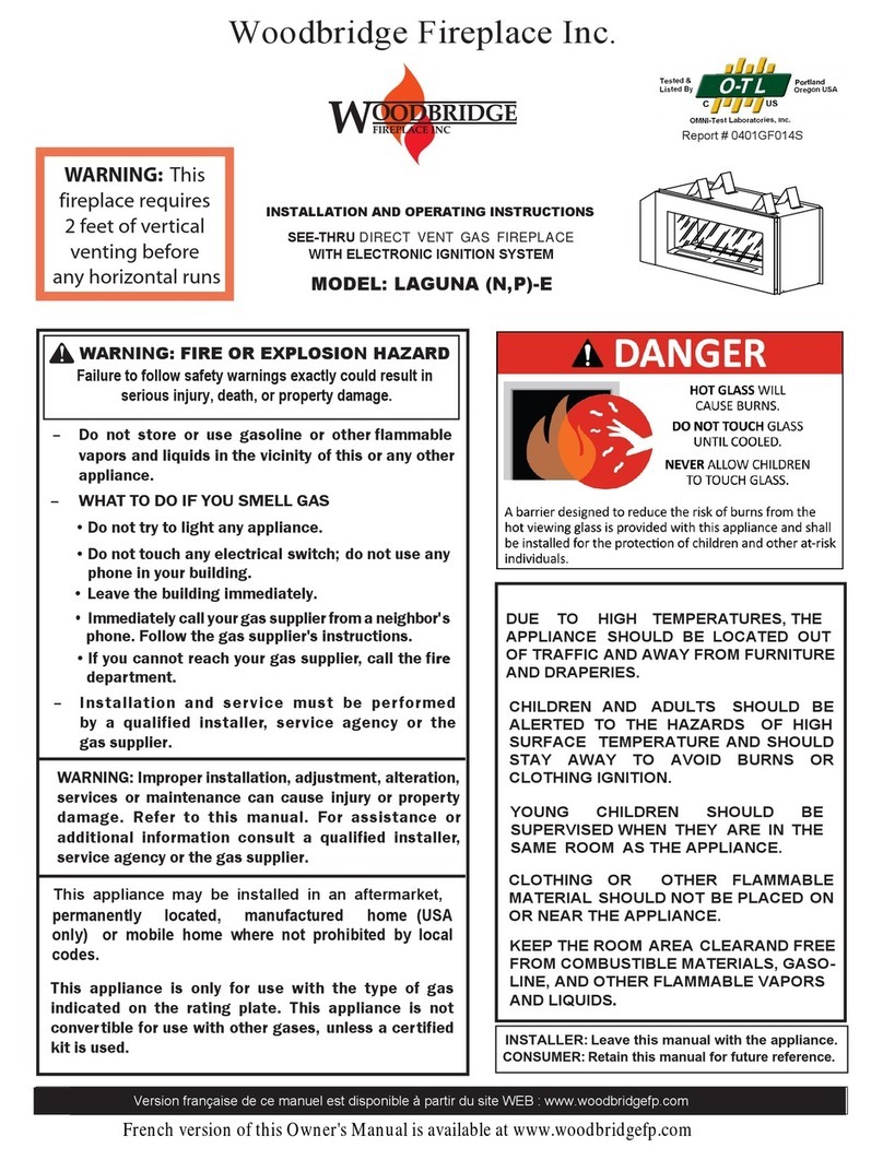 Woodbridge Fireplace LAGUNA User manual