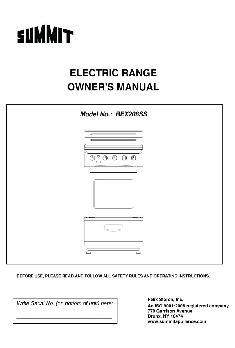 Summit REX208SS owner's manual
