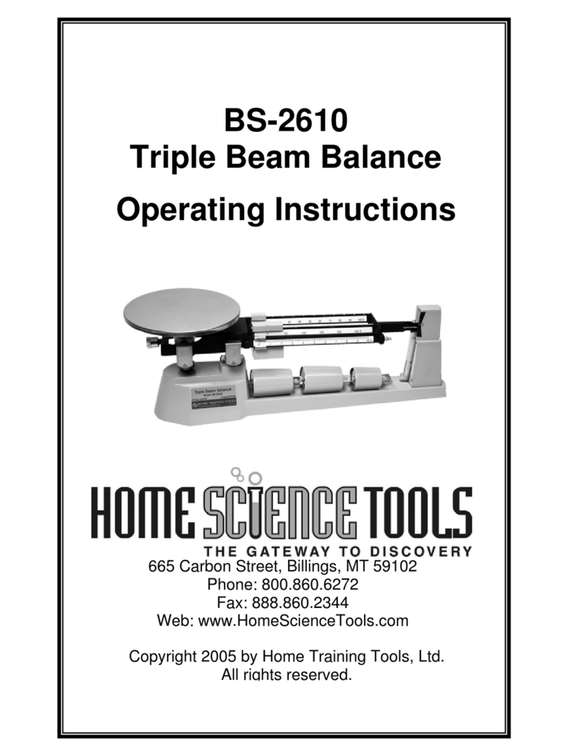 Home Science Tools BS-2610 operating instructions