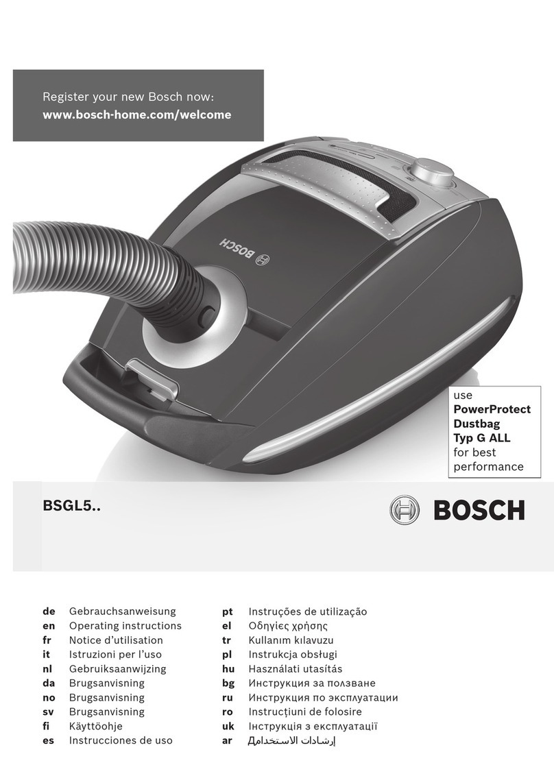 Bosch BSGL5 SERIES operating instructions