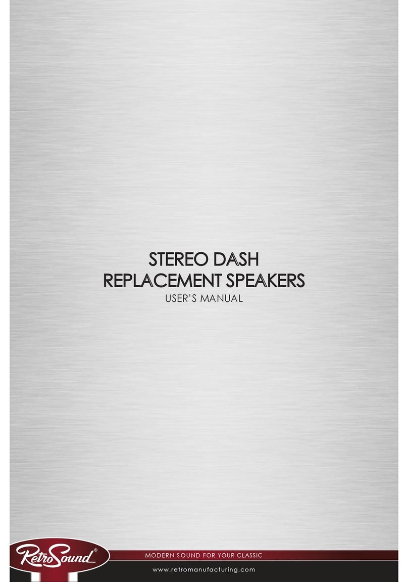 RetroSound DASH REPLACEMENT SPEAKER user manual