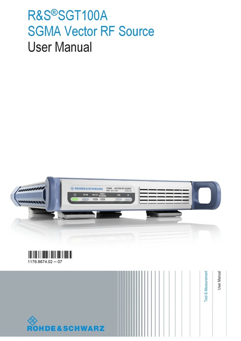 R&S SGT100A User manual