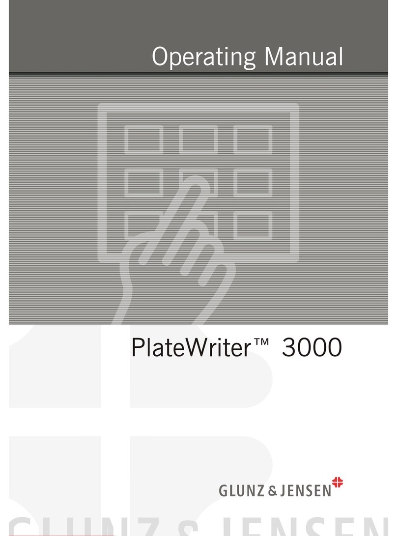Glunz & Jensen PlateWriter 3000 User manual