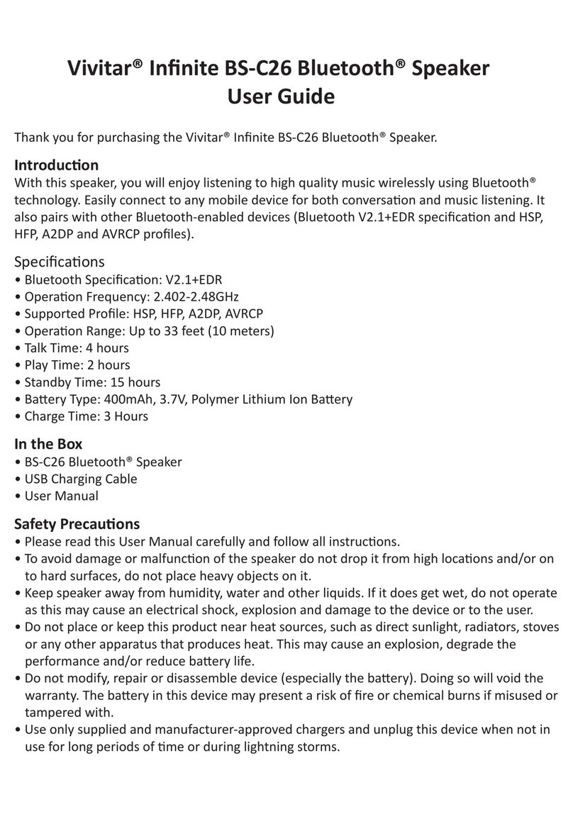 Vivitar Infinite BS-C26 User manual