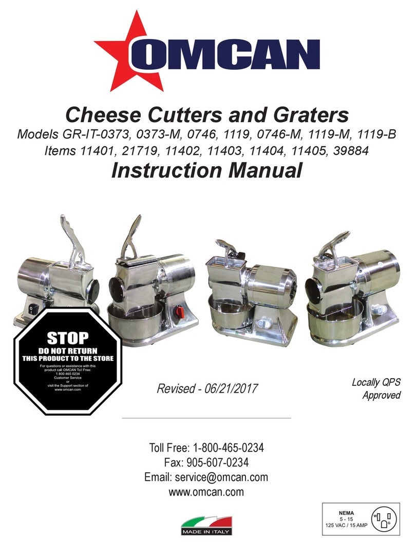 Omcan GR-IT-0373 User manual