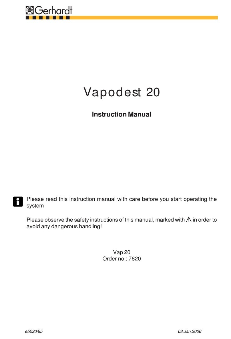 Gerhardt Vapodest 20 User manual