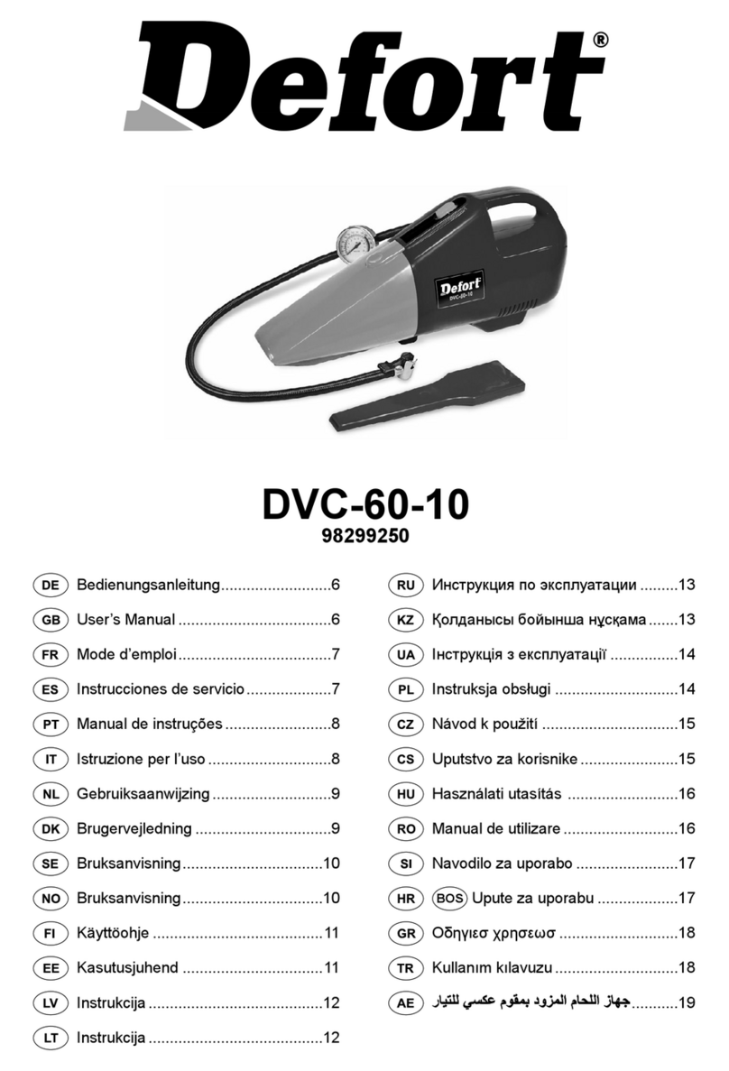 Defort DVC-60-10 user manual