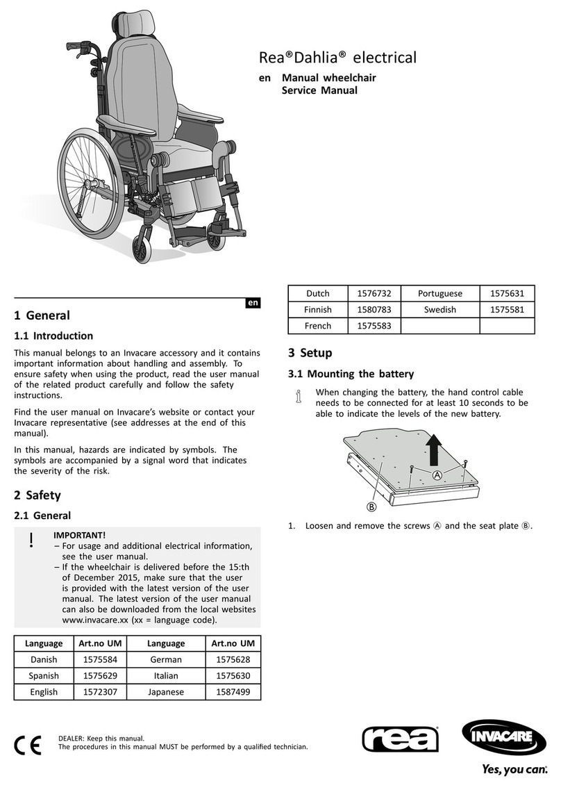 Invacare Rea Dahlia electrical User manual