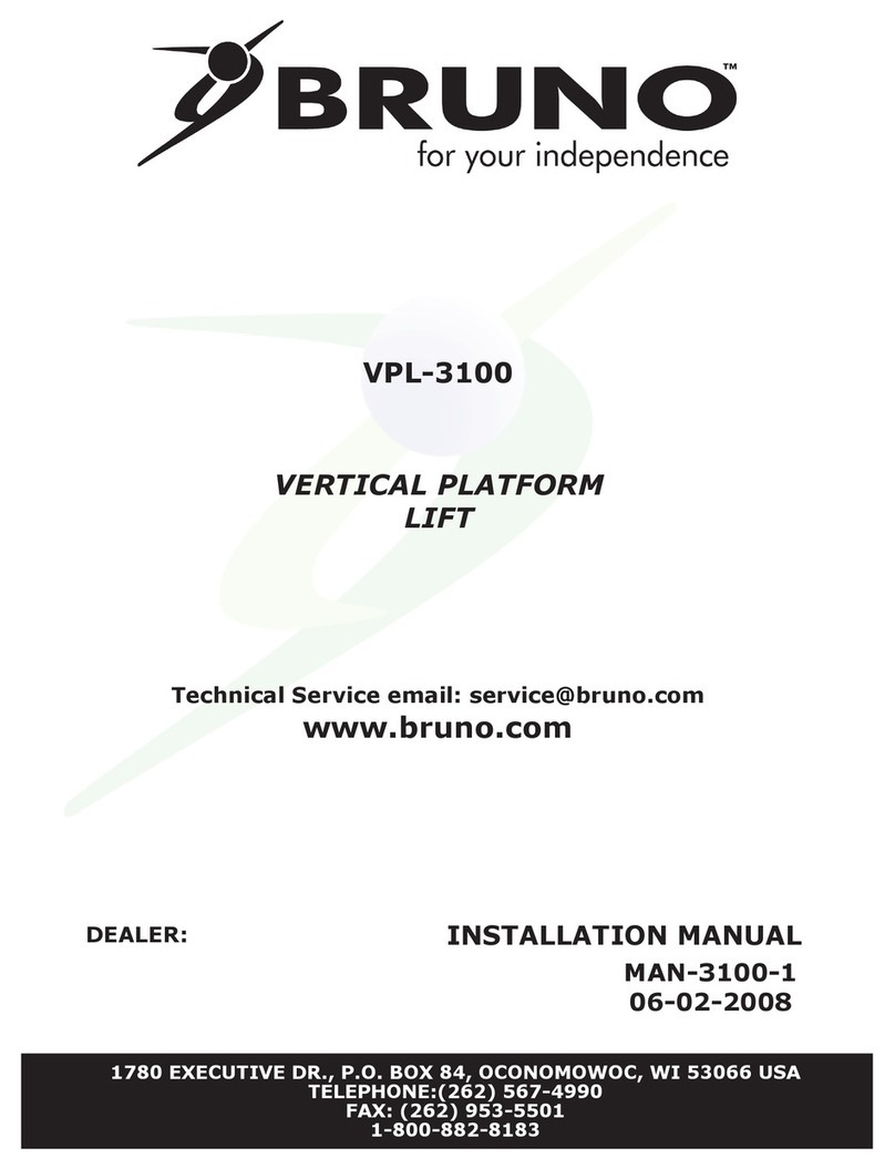 Bruno VPL-3100 installation manual