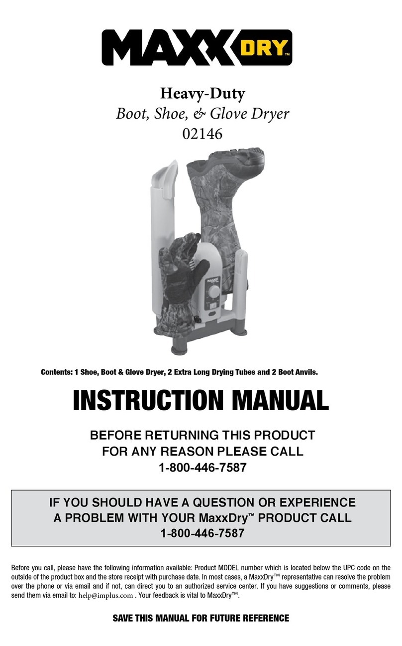 Maxxdry 02146 instruction manual