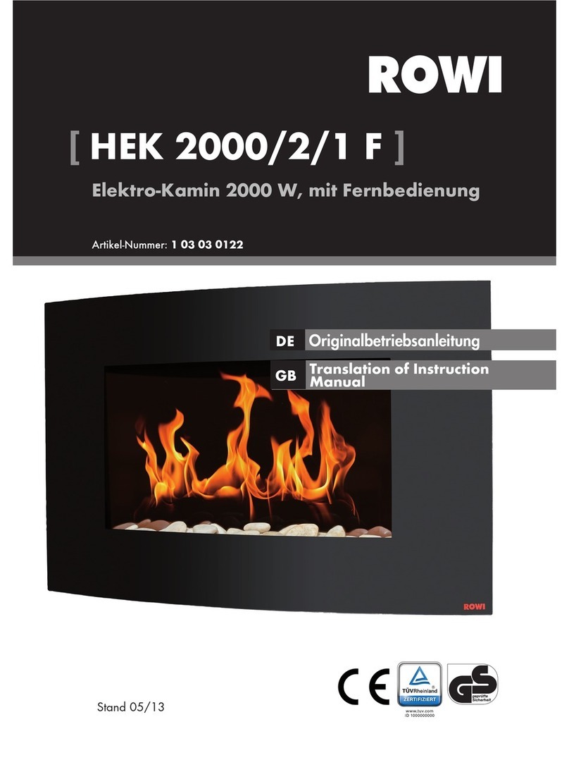 Rowi HEK 2000/2/1 F operating instructions