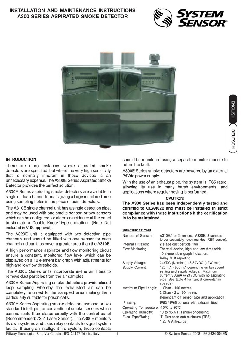 System Sensor A310E User manual