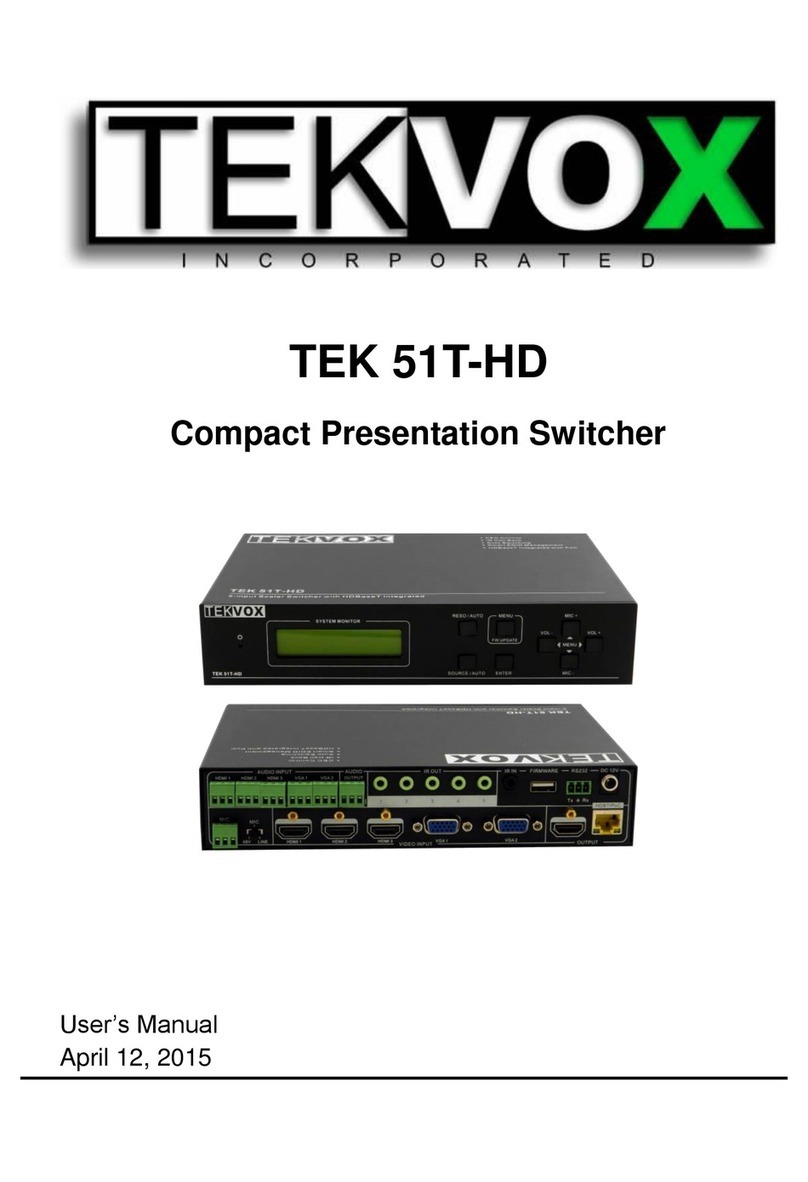 Tekvox TEK 51T-HD User manual