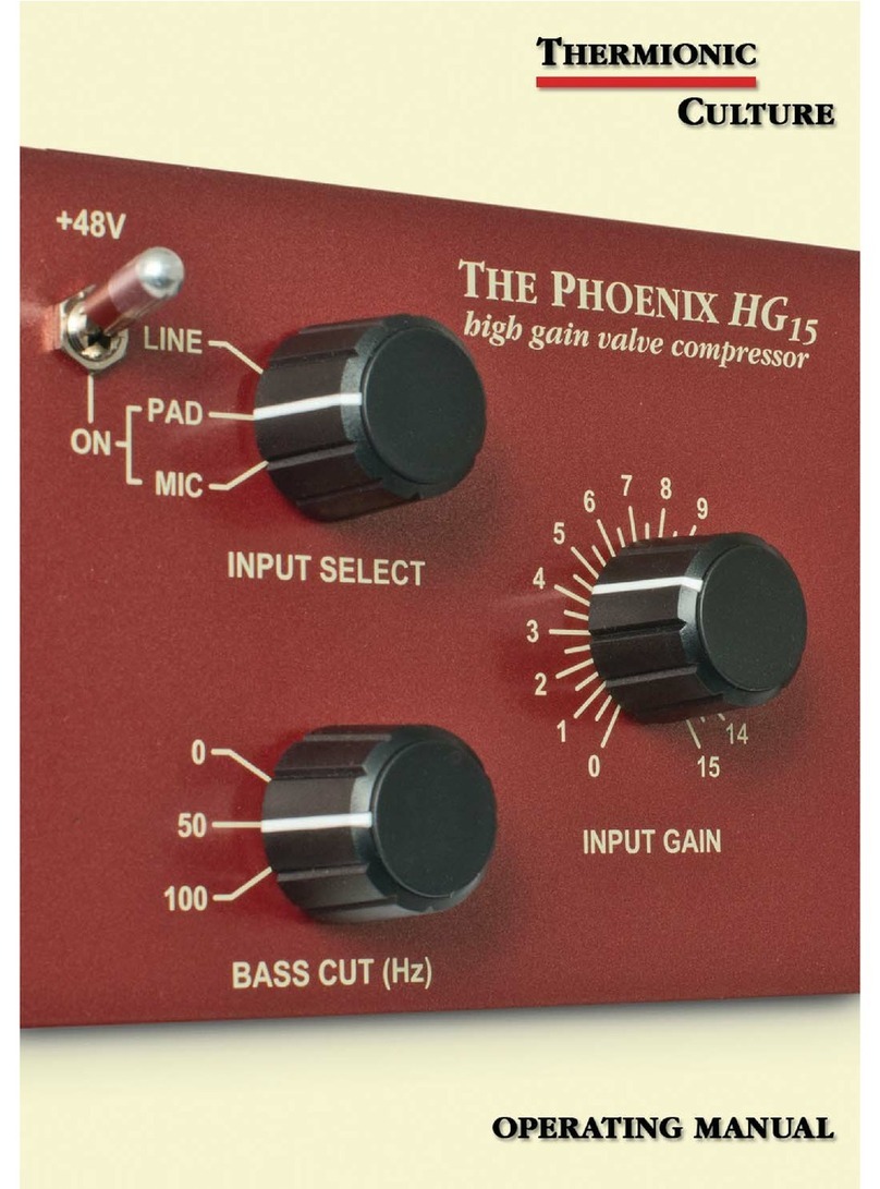 Thermionic Culture THE PHOENIX HG15 operating manual