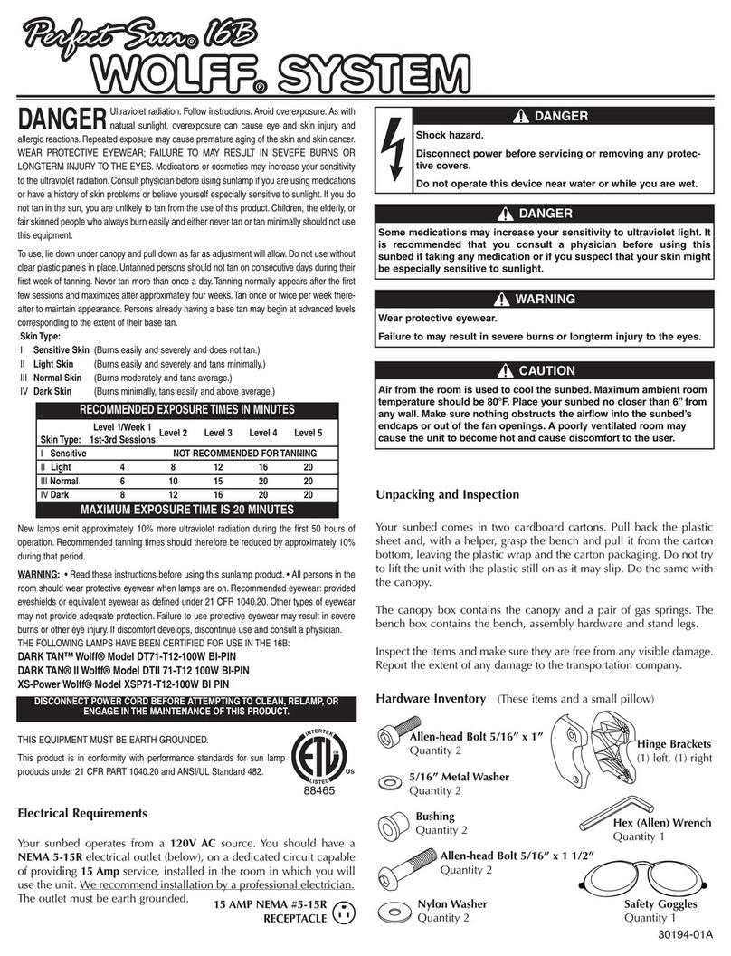 WOLFF PERFECTSUN 16B User manual