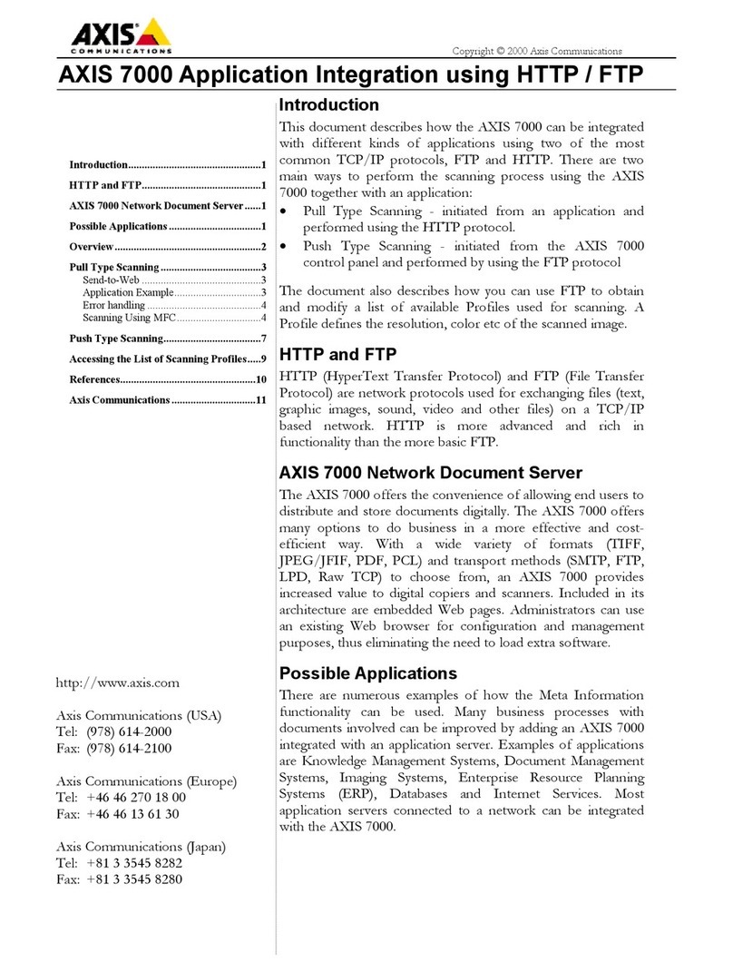 Axis 7000 User guide