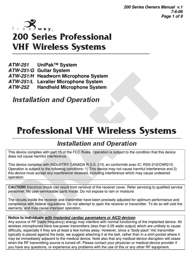 FREEWAY ATW-251 Owner's manual