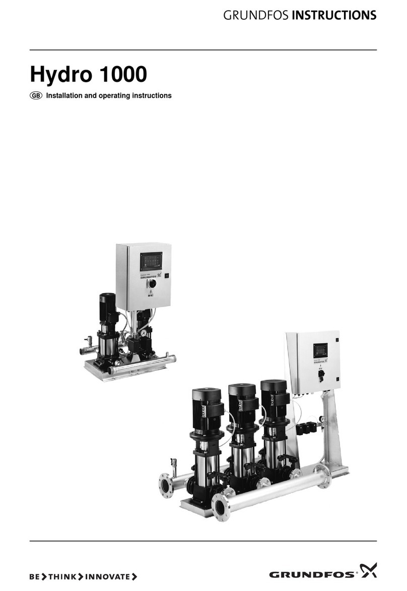 Grundfos Hydro 1000 Installation and operating instructions