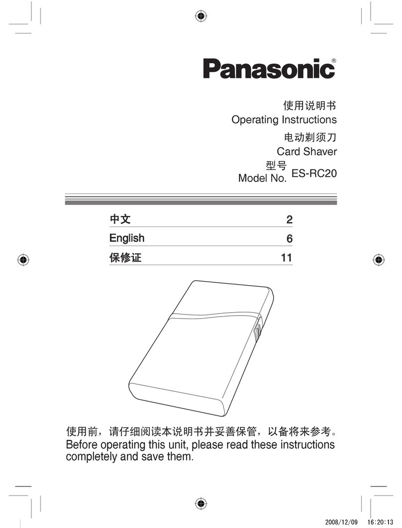 Panasonic ES-RC20 User manual