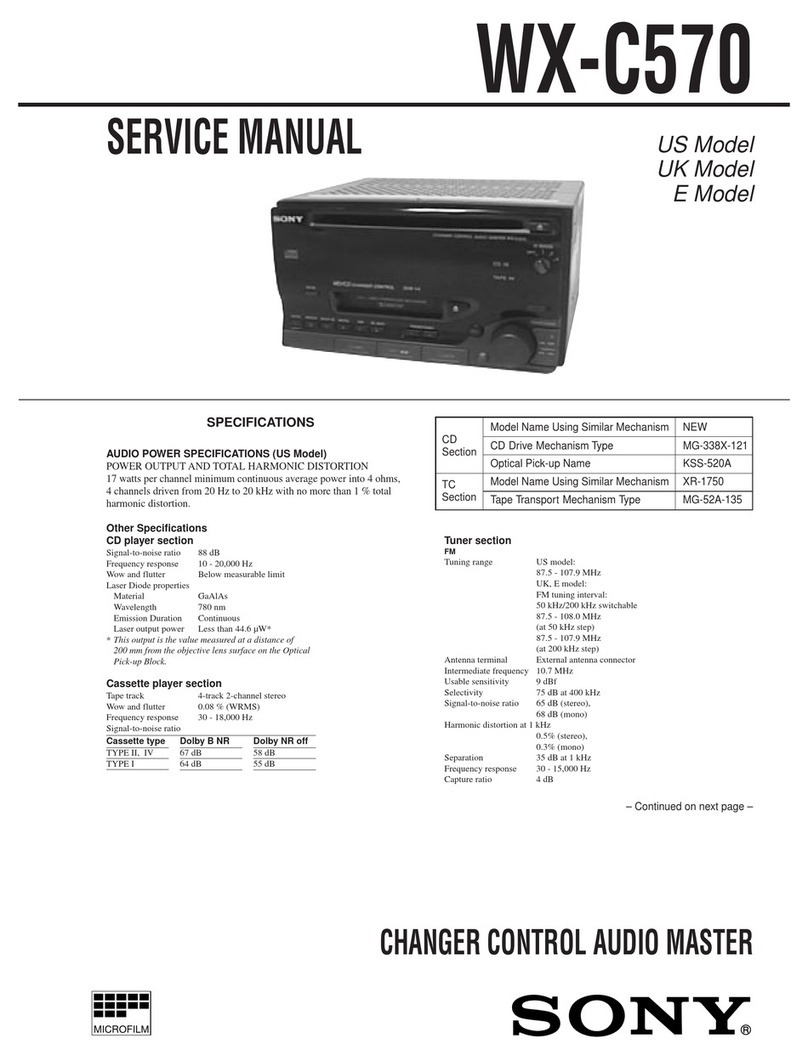 Sony WX-C570 Service manual