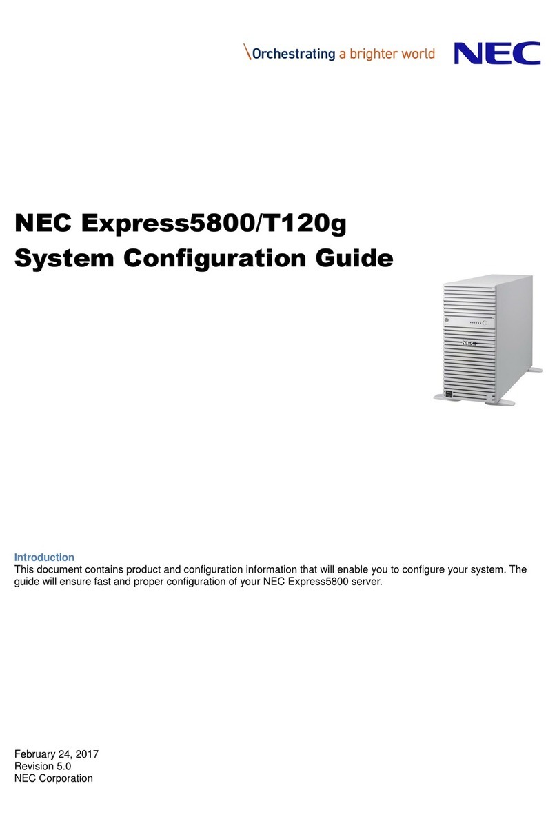 NEC Express5800/T120g User manual
