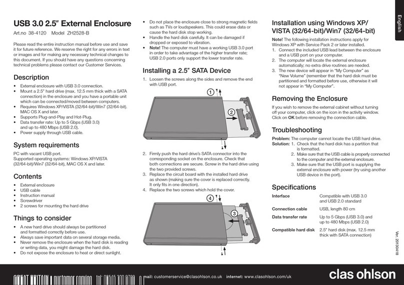 Clas Ohlson 38-4120 instruction manual