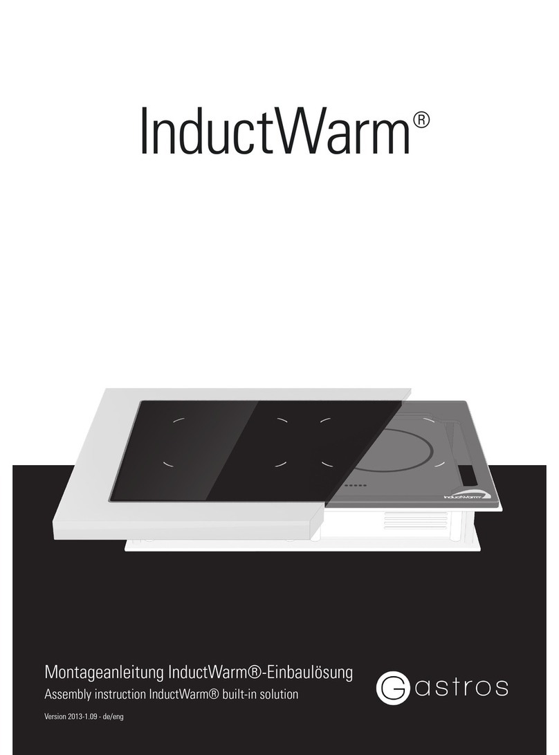 Gastros InductWarm built-in solution Assembly instruction