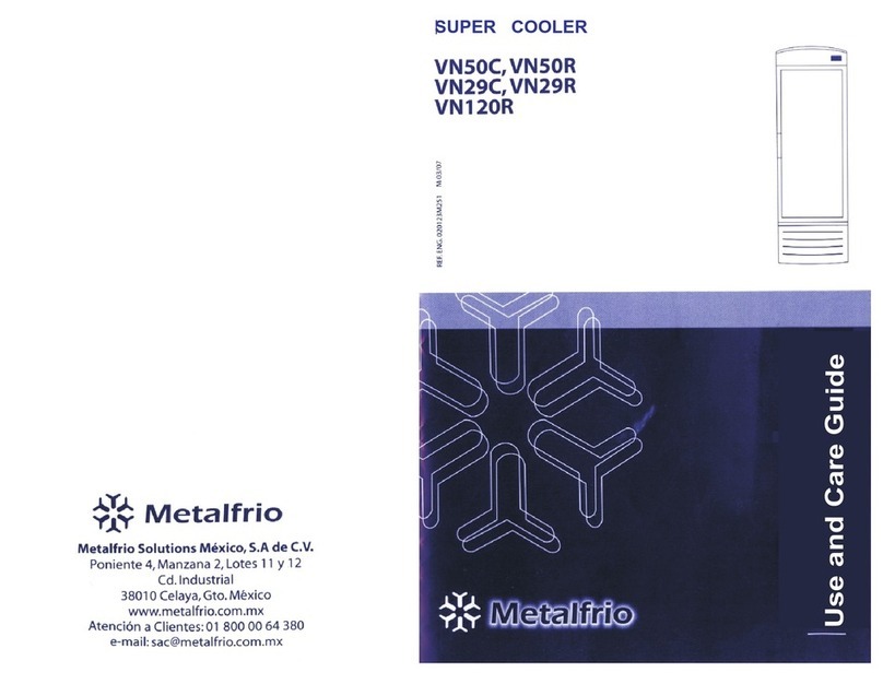Metalfrio Solutions VN50C Use and care guide