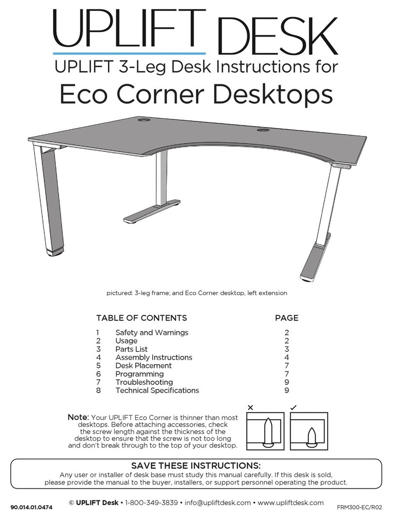 UPLIFT 3-Leg Desk instructions