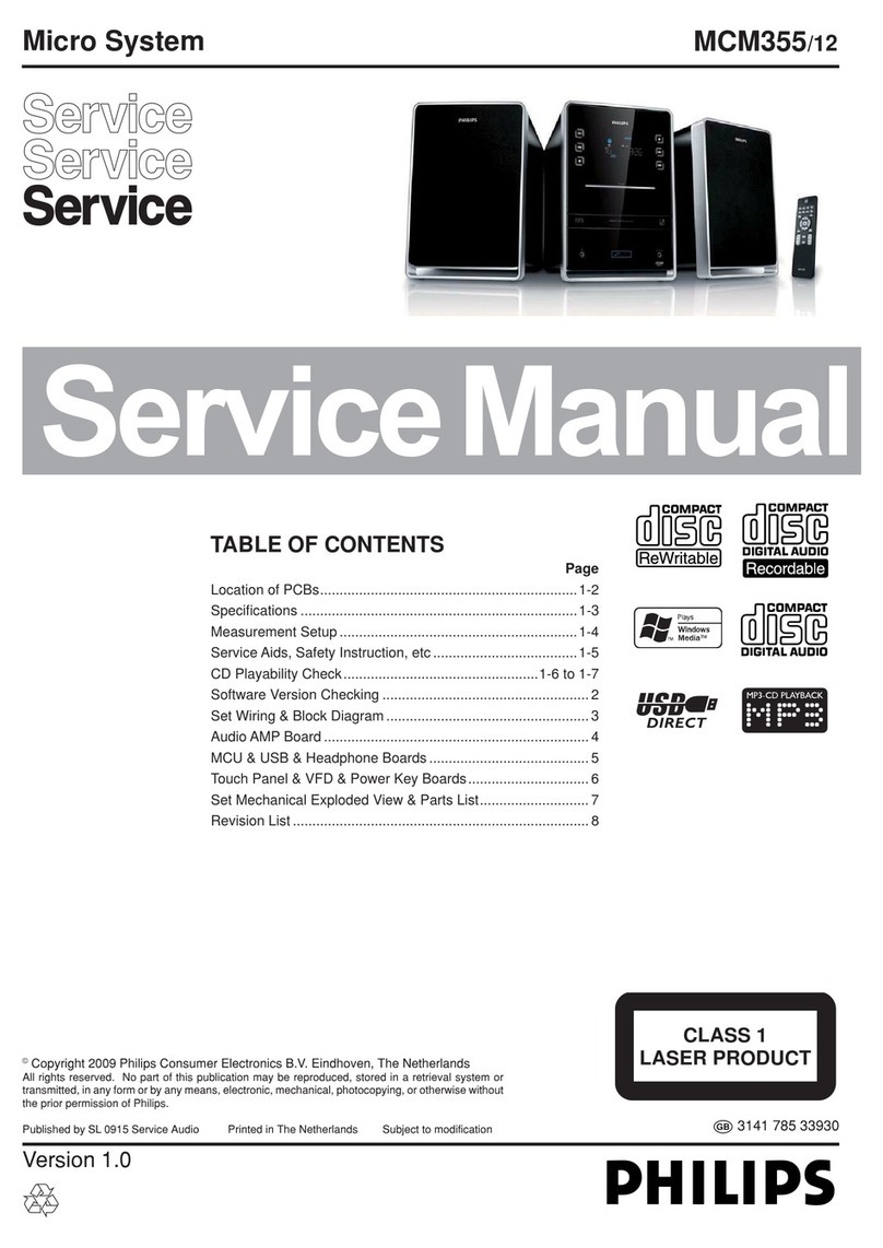 Philips MCM355 Service manual