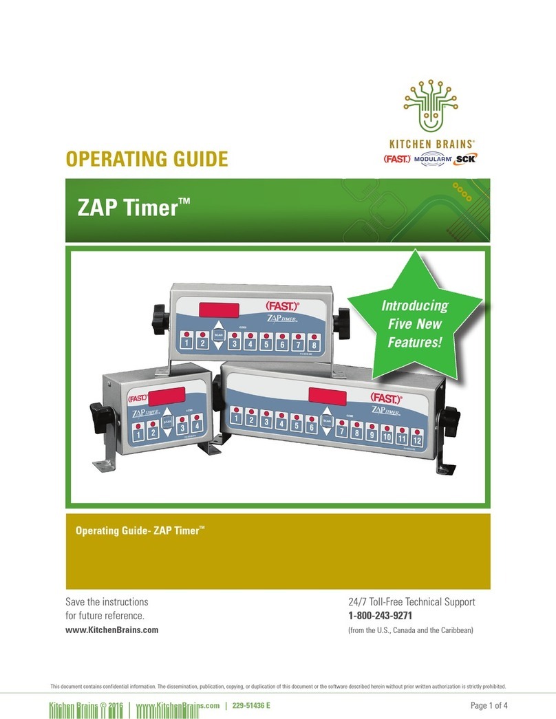 Kitchen Brains ZAP Timer User manual