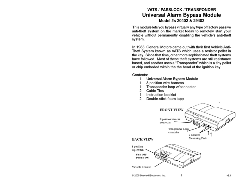Directed Electronics 29402 User manual